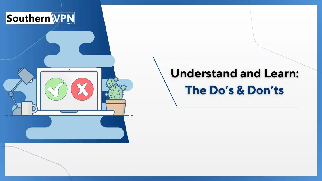 Understand and learn password security do's and don'ts with illustration of laptop showing correct and incorrect icons. Password Security guide.