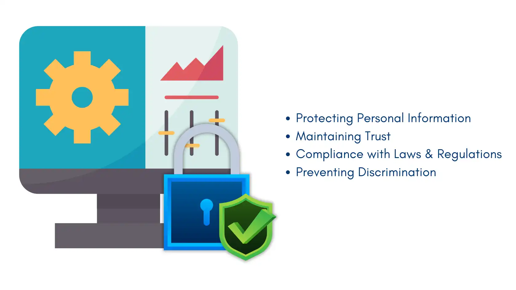 What Is Data Privacy: visual representation of data privacy with lock, shield, and protection checklist.