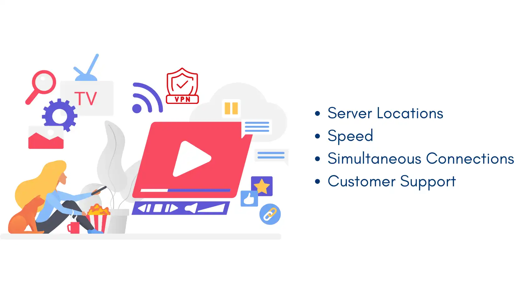 Choosing the best VPN for streaming involves considering server locations, speed, simultaneous connections, and customer support for optimal performance.