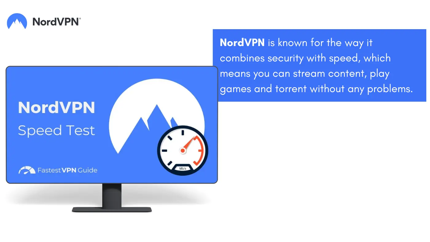 NordVPN Review: Performance and speed test highlighting secure, fast streaming, gaming, and torrenting, with user-friendly interface and analytics.